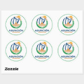 Asunción Paraguay Zuid-Amerika Ronde Sticker (Vel)