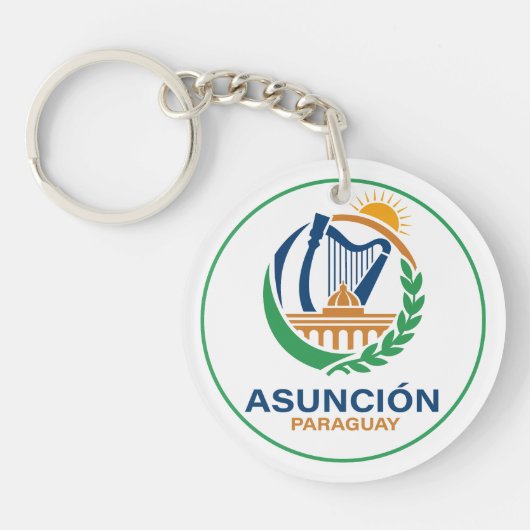 Asunción Paraguay Zuid-Amerika Sleutelhanger (Voorkant)