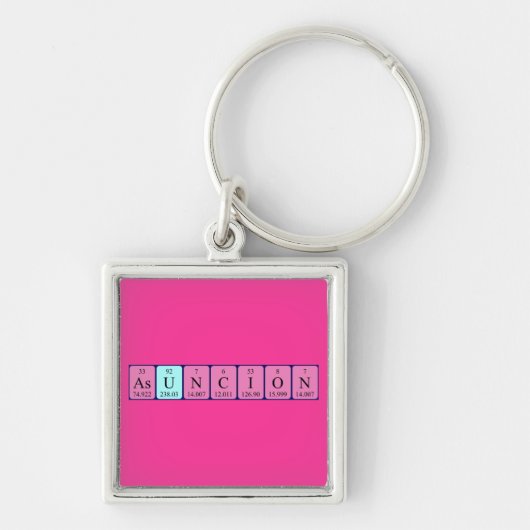 Asuncition periodieke lijstnaam keyring sleutelhanger (Voorkant)