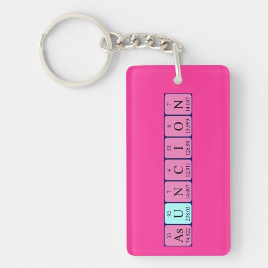 Asuncition periodieke lijstnaam keyring sleutelhanger (Voorkant)