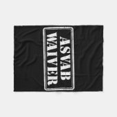Asvab Waiver Militaire Veteraan Humor Funny Asvab  Fleece Deken (Voorkant (Horizontaal))