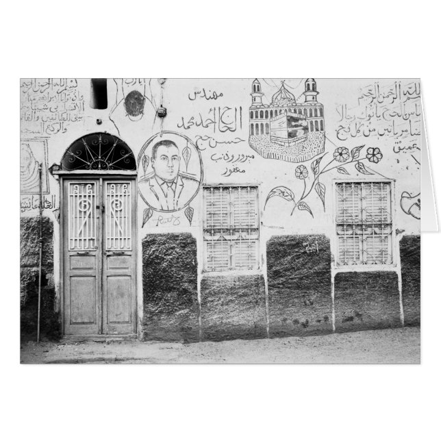 Aswan Egypte, Gedecoreerd Huis (Voorkant Horizontaal)