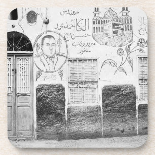 Aswan Egypte, Gedecoreerd Huis Drankjes Onderzetter