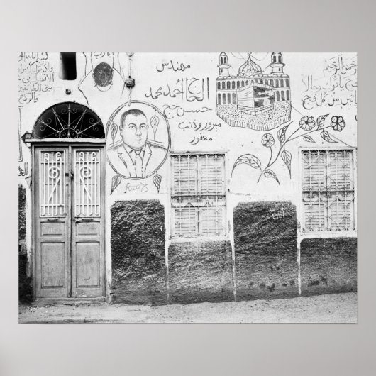 Aswan Egypte, Gedecoreerd Huis Poster (Voorkant)
