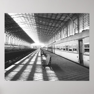 Aswan Egypte, Interieur van Aswan Dam Treinstation Poster