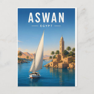 Aswan Egypte Nijl Rivier Erfgoed Reizen Briefkaart