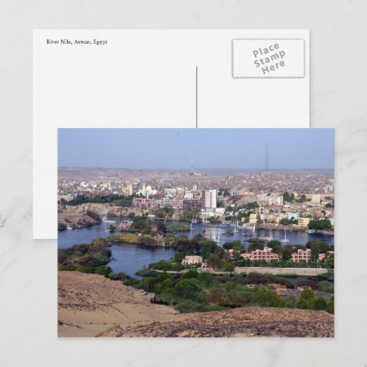 aswan nile briefkaart (Voorkant / Achterkant)