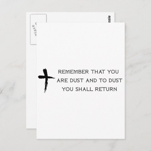 Aswoensdag Briefkaart (Voorkant / Achterkant)