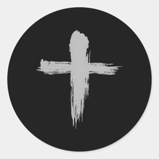 Aswoensdag Christelijk Lent Cross Blessing Holy W Ronde Sticker (Voorkant)