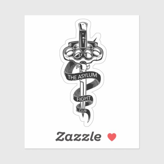 Asylum Fight Club Logo Sticker (Vel)