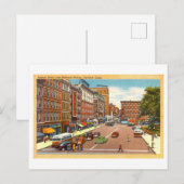 Asylum Street in Hartford, Connecticut, Vintage Briefkaart (Voorkant / Achterkant)