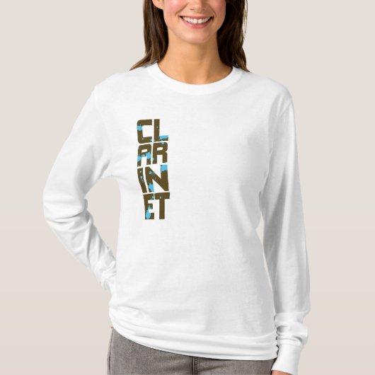 Asymetrisch klarinet-Shirt T-shirt (Voorkant)