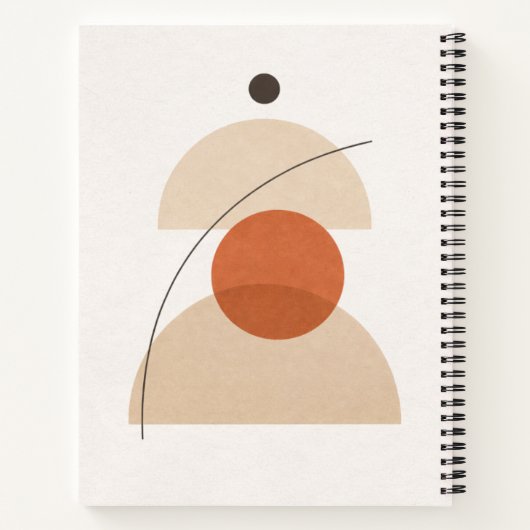 Asymmetric Minimal Geometric Art – Modern Abstract Notitieboek (Achterkant)