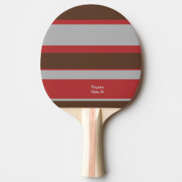 Asymmetric Stripes Horizontal Lines Gray Red Brown Tafeltennisbatje