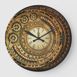 Asymmetrical Steampunk Wall Clock Grote Klok