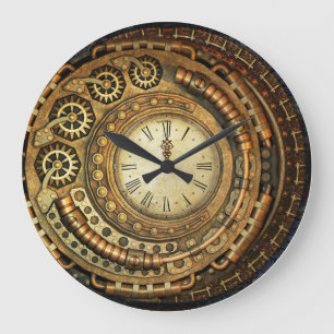 Asymmetrical Steampunk Wall Clock Grote Klok