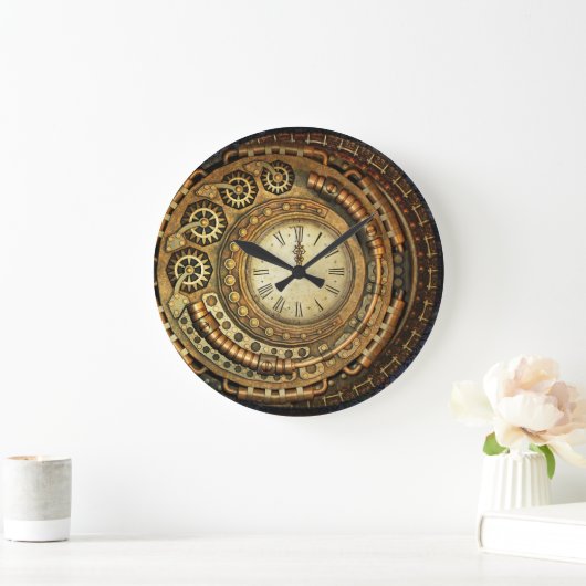 Asymmetrical Steampunk Wall Clock Grote Klok (Huis)