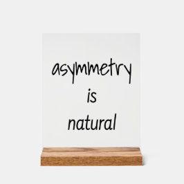 Asymmetrie is een natuurlijk acrylteken acryl bord