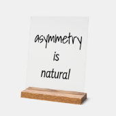 Asymmetrie is een natuurlijk acrylteken acryl bord (Hoek)