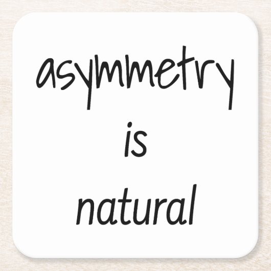 Asymmetrie is natuurlijk Onderzetter van papier (Voorkant)