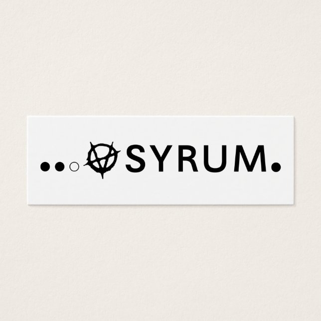 asymmetrie mini visitekaartjes (Voorkant)