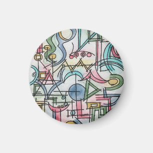 Asymmetrie-Whimsicale Moderne Watercolor Kunst Magneet