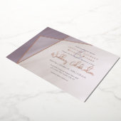 asymmetrisch gedempt lijst met roos goud folie uitnodiging (Gedraaid)