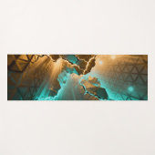 Asymmetrisch rooster pulserend in okerkleur yogamat (Voorkant (horizontaal))