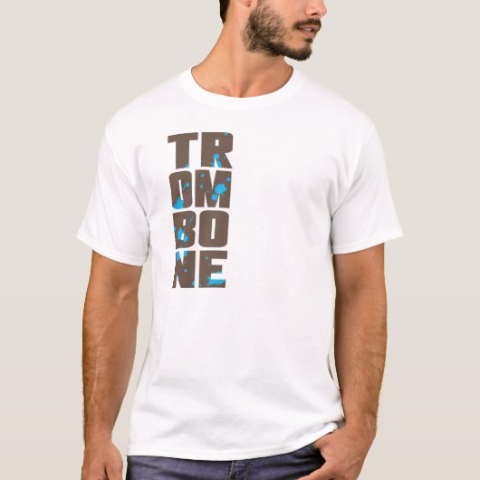 Asymmetrisch Trombone T-shirt (Voorkant)