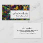 Asymmetrisch Wit over Multicolored Samenvatting Visitekaartje (Voorkant / Achterkant)