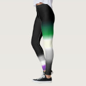 Asymmetrische aro ace asexual aromantic pride flag leggings (Links)