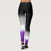 Asymmetrische aseksuele pridevlag leggings (Achterkant)