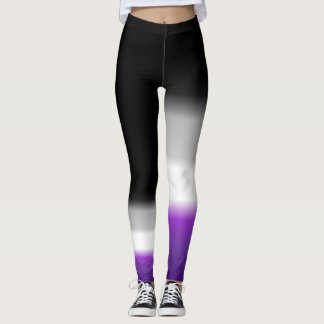 Asymmetrische aseksuele pridevlag leggings