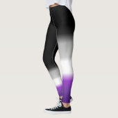 Asymmetrische aseksuele pridevlag leggings (Links)