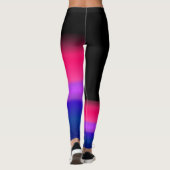 Asymmetrische bibiseksuele pridevlag leggings (Achterkant)