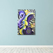 Asymmetrische diepte van de optische illusies nr. canvas afdruk (Insitu (Houten vloer))