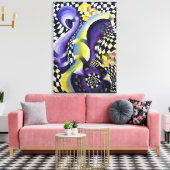 Asymmetrische diepte van de optische illusies nr. canvas afdruk (Insitu (Woonkamer))