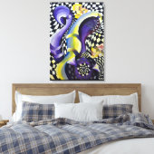 Asymmetrische diepte van de optische illusies nr. canvas afdruk (Insitu (Slaapkamer))