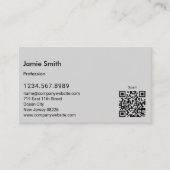 Asymmetrische Initialen grijs en zwart persoonlijk Visitekaartje (Voorkant)