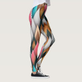 Asymmetrische kleurrijke bomen leggings (Rechts)