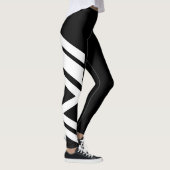 Asymmetrische Leggings zijband zwart/wit (Rechts)