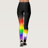 Asymmetrische niet-binaire homoregenboogpridevlagg leggings (Achterkant)