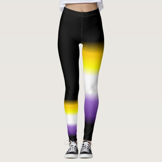 Asymmetrische niet binaire leggings van de pridevl (Voorkant)