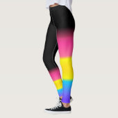 Asymmetrische pan-panseksuele pridevlag leggings (Links)