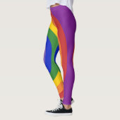 Asymmetrische Rainbow Bullseye LGBT Pride Leggings (Links)