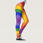 Asymmetrische Rainbow Bullseye LGBT Pride Leggings (Rechts)