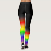 Asymmetrische regenboog bruine zwarte homo-pridevl leggings (Achterkant)