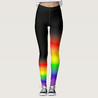 Asymmetrische regenboog bruine zwarte homo-pridevl leggings