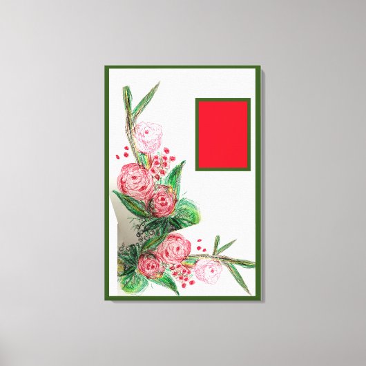 asymmetrische roodachtige opstelling canvas afdruk (Voorkant)