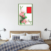 asymmetrische roodachtige opstelling canvas afdruk (Insitu (Slaapkamer))